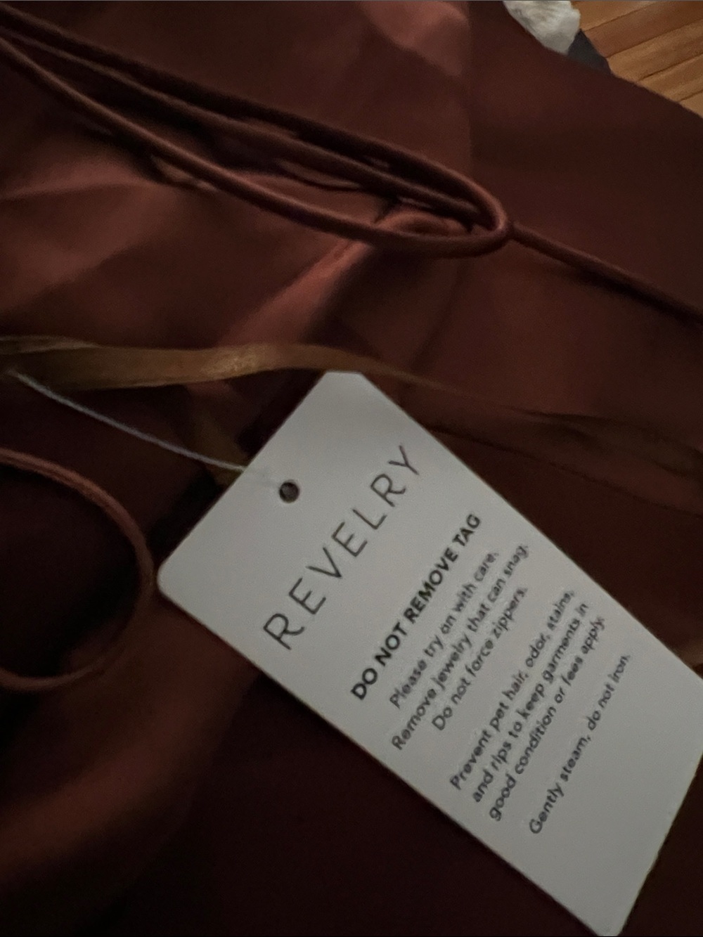 Revelry Satin Kimora in Terracota
Rust Dress - Picture 6 of 16